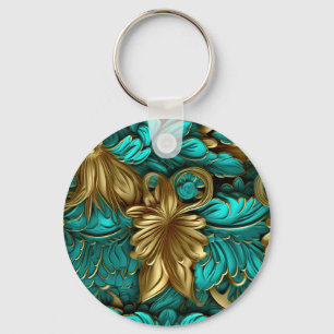 Porte-clés Aspect en cuir gravé