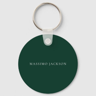 Porte-clés Aspect minimaliste vert foncé moderne