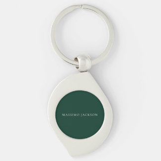 Porte-clés Aspect minimaliste vert foncé moderne