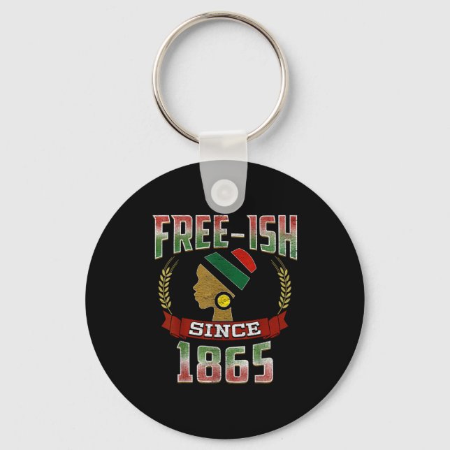 Porte-clés Assermenti depuis 1865 juneteenth fierté noire  (Recto)
