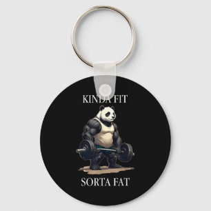 Porte-clés Assez en forme plutôt gros panda de salle de sport