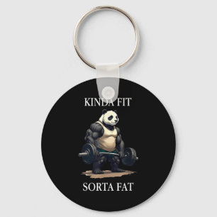 Porte-clés Assez en forme plutôt gros panda drôle de salle de
