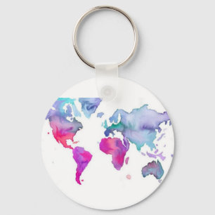 Porte-clés Assez peu de carte d'aquarelle