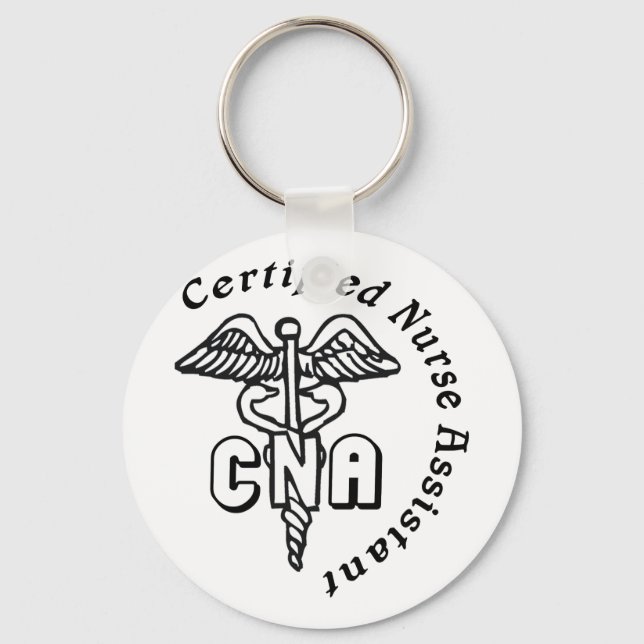 PORTE-CLÉS ASSISTANT DE L'INFIRMIÈRE CERTIFIÉE CADUCEUS CNA (Recto)