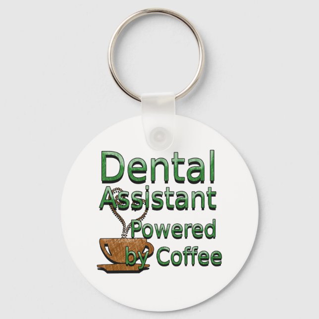 Porte-clés Assistant dentaire avec café (Recto)