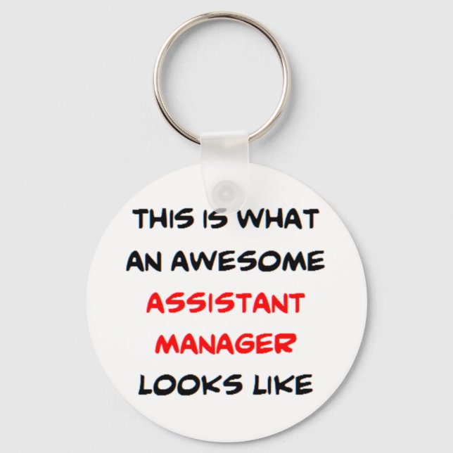 Porte-clés assistant manager, awesome (Recto)
