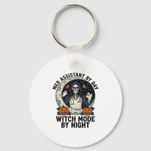 Porte-clés Assistant médical Sorcière d'Halloween Gravure Vin