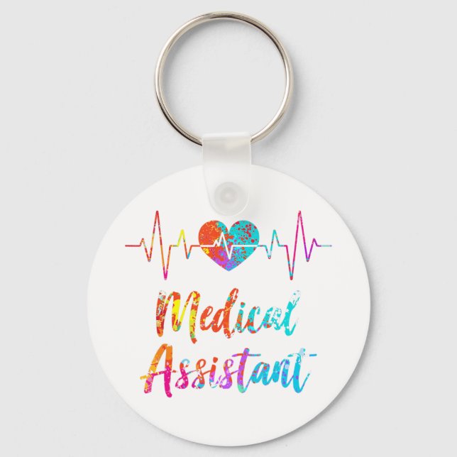 Porte-clés Assistant Médicale Heartbeat Nursing Hospital Hear (Recto)