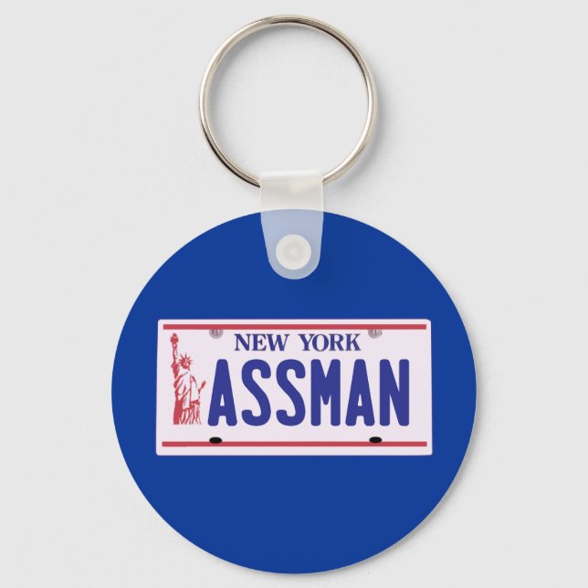 Porte-clés Assman New York License Plate Produits (Recto)