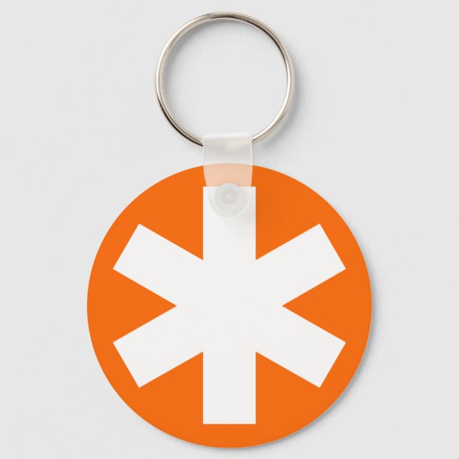Porte-clés Asterisk - Orange (Recto)