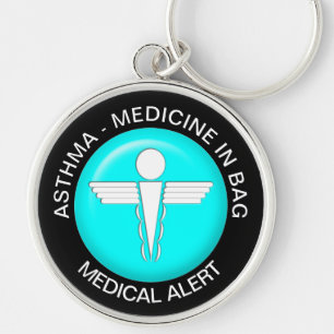 Porte-clés ASTHMA - Alerte Médicale MEDICINE - Porte - clé de