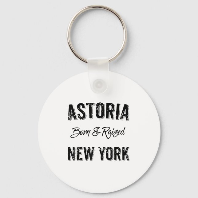 Porte-clés Astoria Queens Nyc Pride Quote Born Raised Native  (Recto)