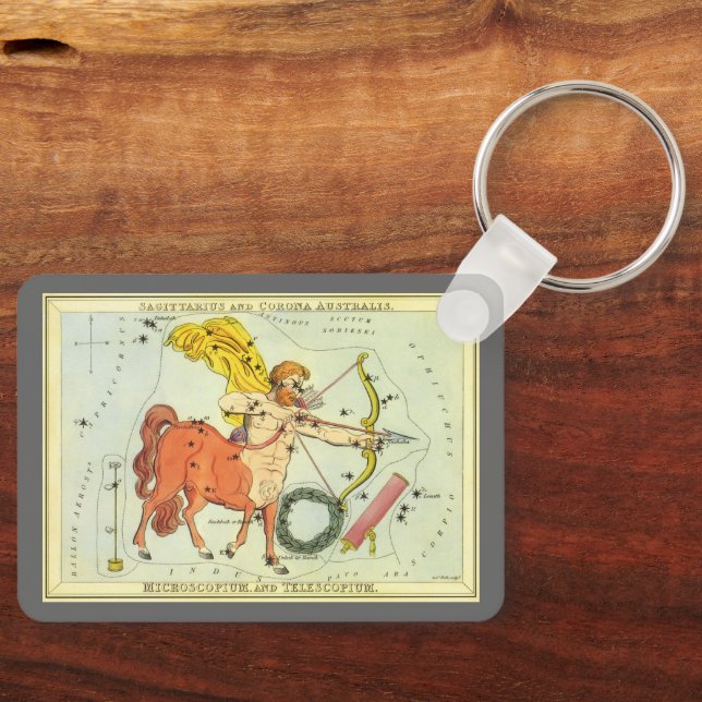 Porte-clés Astrologie Vintage Zodiaque Constellation Sagittai (Recto)