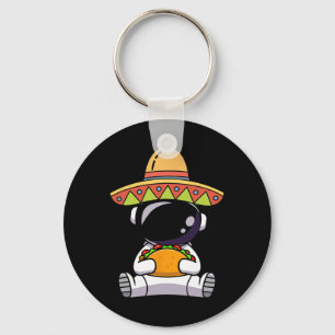 Porte-clés Astronaut Manger Tacos Drôle Cinco De Mayo Espace