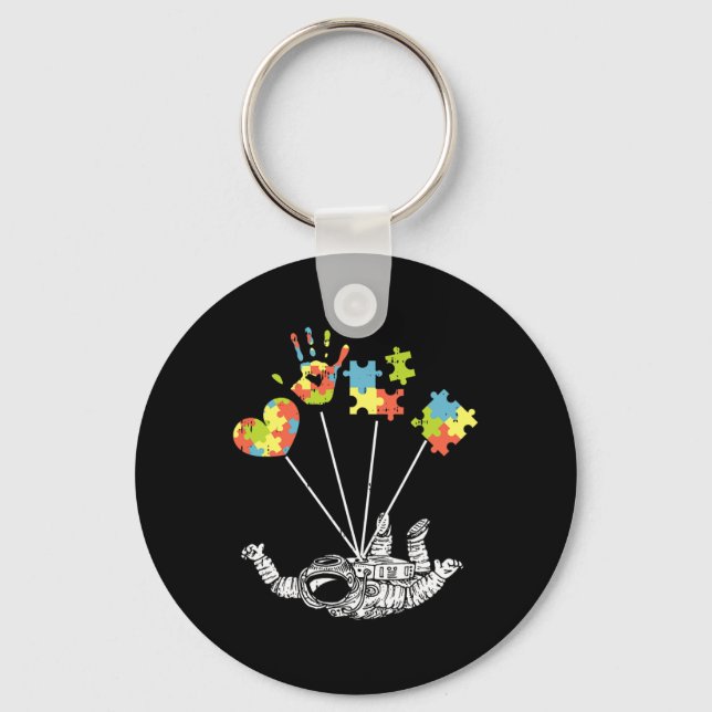 Porte-clés Astronaut Puzzle Sensibilisations sur l'autisme Ca (Recto)