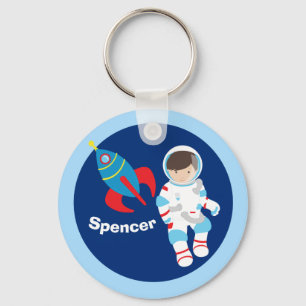 Porte-clés Astronaut Rocket Ship Outer Space Custom Kids