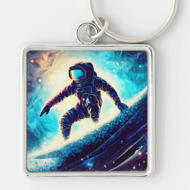 PORTE-CLÉS ASTRONAUT SURFING THE MILKY WAY (Devant)
