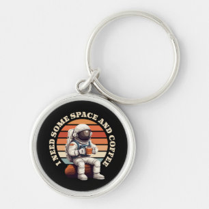 Porte-clés Astronaute buvant du café