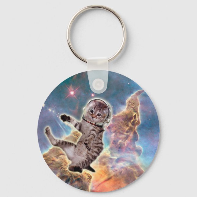 Porte-clés astronaute du chat gras (Recto)