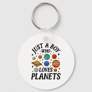 Porte-clés Astronaute Juste Un Garçon Qui Aime Les Planètes S