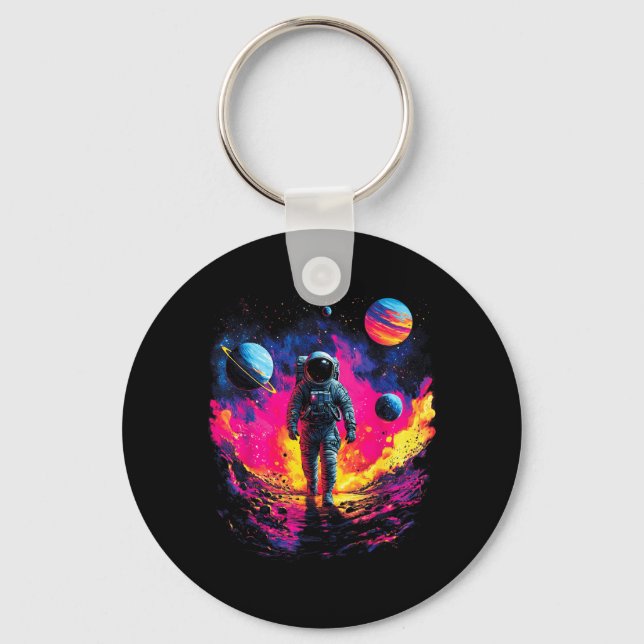 Porte-clés Astronaute marchant dans l'explorateur de l'espace (Recto)