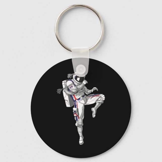 Porte-clés Astronaute Muay Thai Boxe Karaté Kickboxing Marti (Recto)