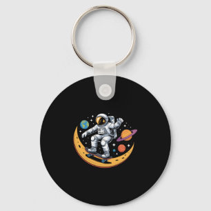 Porte-clés Astronaute Planètes Lune Espace Skateboard Enfants