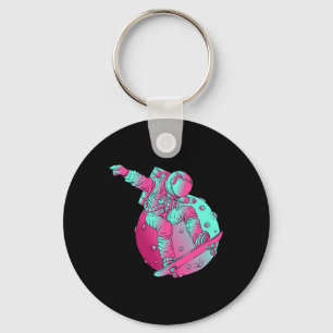 Porte-clés Astronaute Skateboard Skateboardeur Skateboarding 