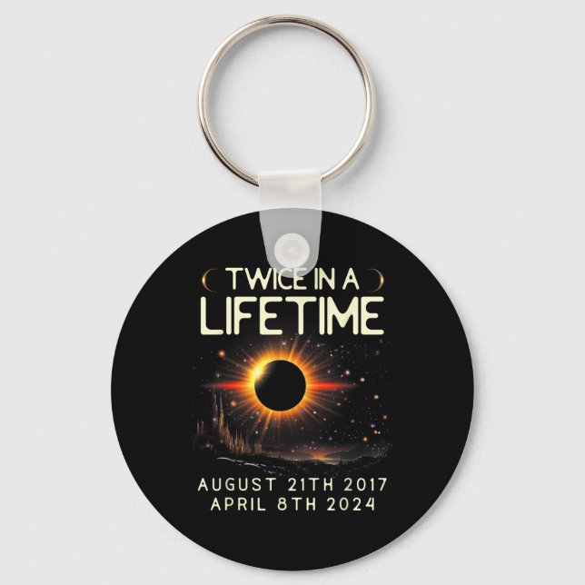 Porte-clés Astronomie Éclipse Solaire Deux Fois Au Cours De L (Recto)