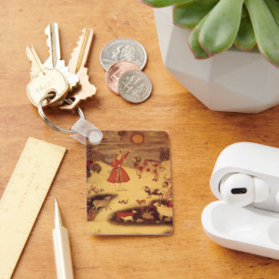 Porte-clés Astronomie vintage, Art céleste d'Asie antique