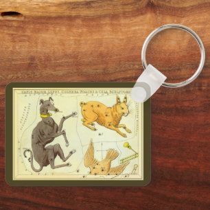 Porte-clés Astronomie Vintage, Carte céleste du ciel