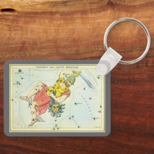 Porte-clés Astronomie vintage, Persée et tête de Méduse