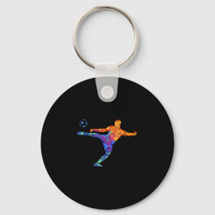 Porte-clés Athlète de football Graphisme sportif Dessin