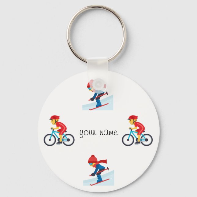 Porte-clés Athletic Emoji et '' Votre nom ici " (Recto)