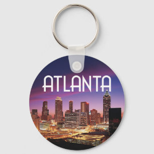 Porte-clés Atlanta, Géorgie City skyline la nuit
