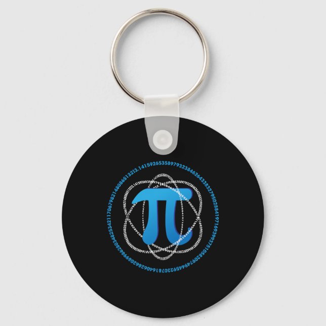 Porte-clés Atom Pi Day Math Science Lover Cadeau (Recto)