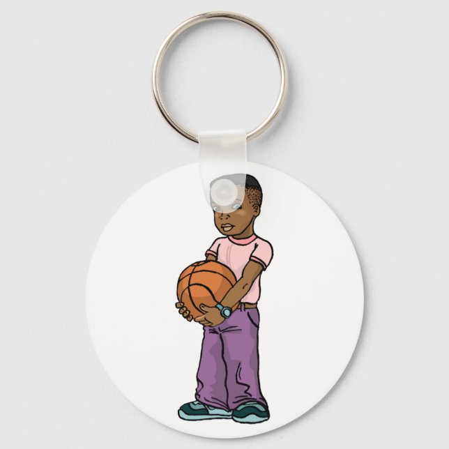 Porte-clés Attaque de basket-ball (Recto)