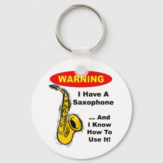 Porte-clés Attention. J'Ai Un Saxophone...