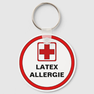 Porte-clés Attention - Latex allergie