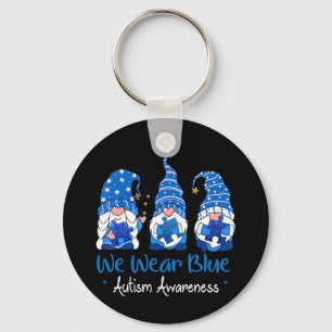 Porte-clés Attrapez Ce "Trois Gnomes tenant Blue Puzzle Autis