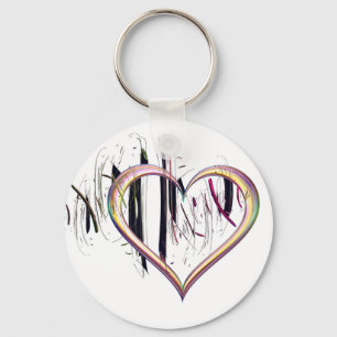 Porte-clés Au coeur être vrai Bouton Bouton Bouton Bouton Cer