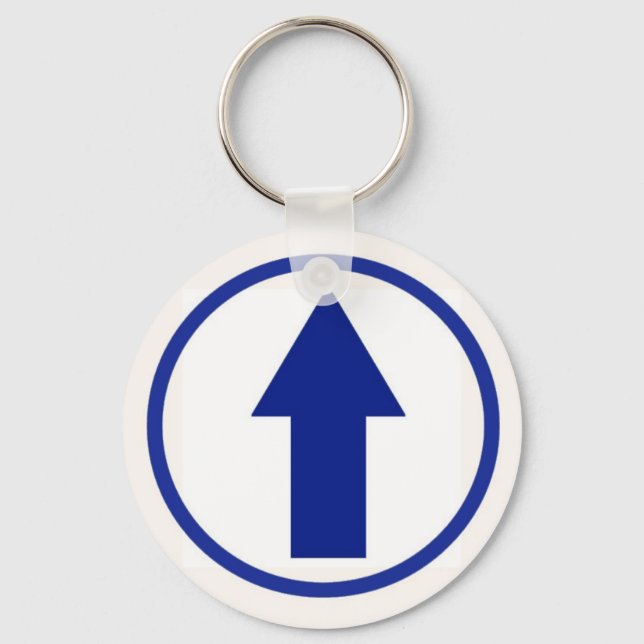 Porte-clés Au-dessus de l'influence - Bleu (Recto)