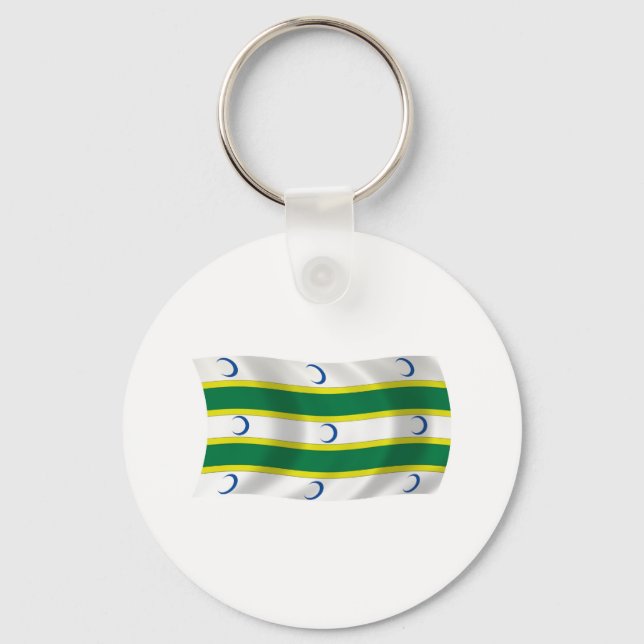 Porte-clés au drapeau du Turkménistan (Recto)