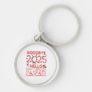 Porte-clés Au revoir 2025 Bonjour 2026 Joyeux Noël Bonne Anné