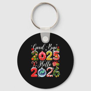 Porte-clés Au revoir 2025 Bonjour 2026 Joyeux Noël Bonne Anné