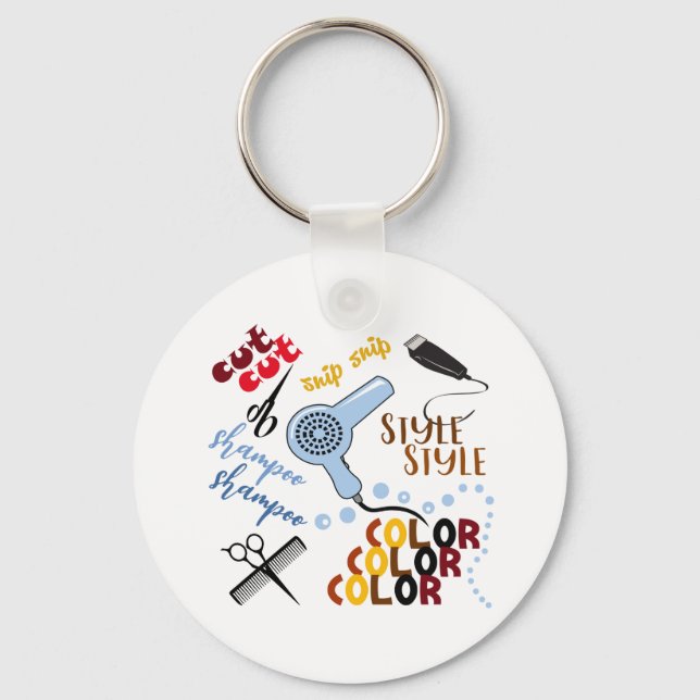 Porte-clés Au Salon De Coiffure (Recto)