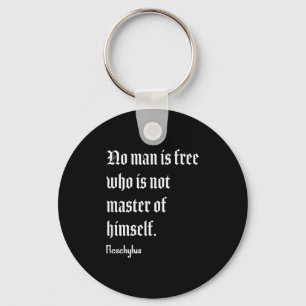 Porte-clés Aucun Homme N'Est Libre Citation Philosophie Aesch