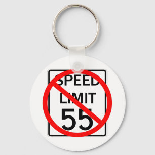 Porte-clés Aucun signe de limitation de vitesse de 55 M/H
