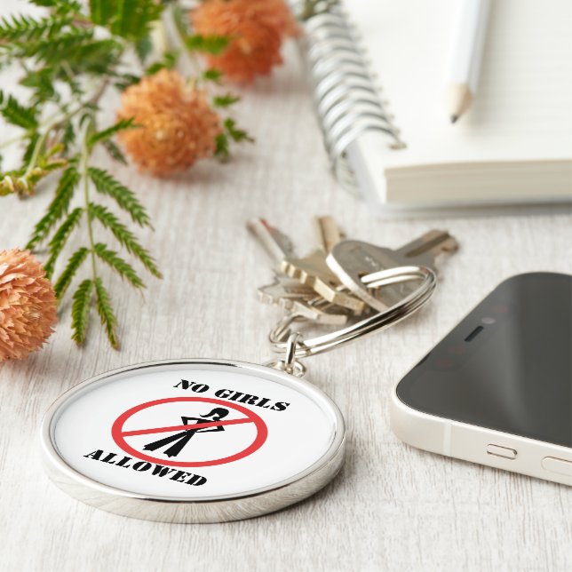 Porte-clés Aucune fille autorisée (Côté)