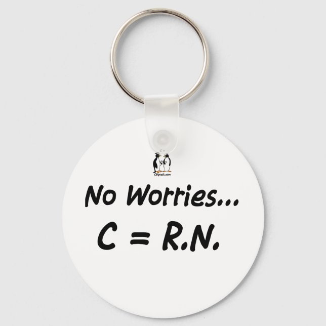 Porte-clés Aucune inquiétude C=RN (Recto)